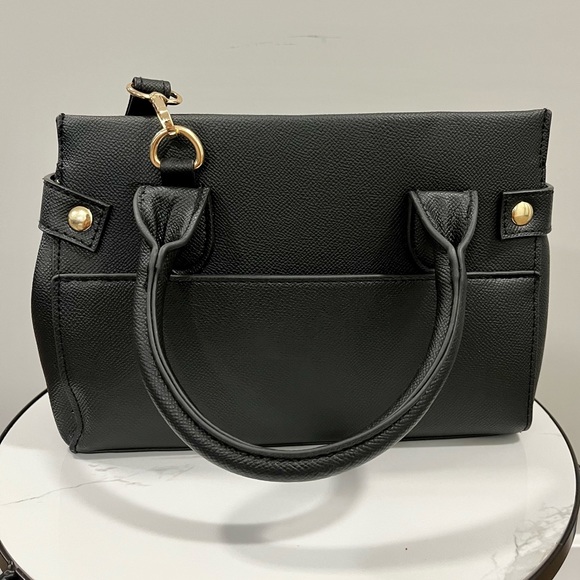 Bebe Evie Small Black Satchel Bag Crossbody Bag - Picture 3 of 8